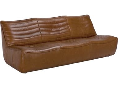Noir Mcclain Roche Tan Brown Leather Sofa NOILEAS05913ABR
