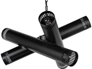 Noir Javelin 6-Light Matte Black Cylinder Pendant NOIPZ013MTB