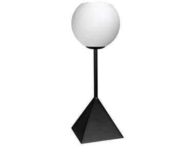 Noir Matte Black Glass Buffet Lamp NOIPZ024MTB