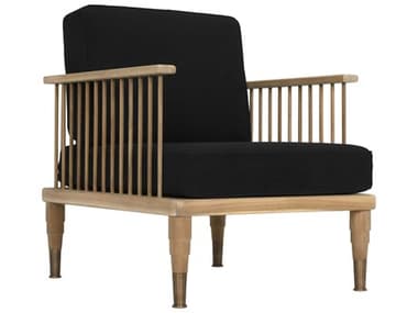 Noir Murphy 30" Black Fabric Accent Chair NOISOF328T