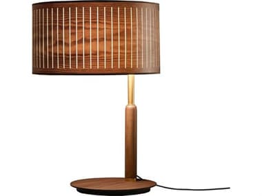 Nomon Autumn Brass Metal Natural Walnut Brown Table Lamp NOMAUTMNG