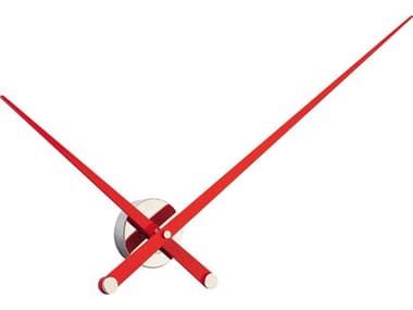Nomon Axioma Chrome Red Lacquered Walnut Wall Clock NOMAXL000R