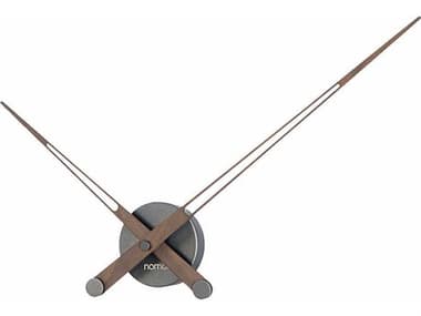 Nomon Axioma Graphite Steel Walnut Wall Clock NOMAXTPN