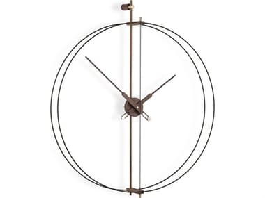 Nomon Barcelona Premium Brass Walnut Wall Clock NOMBARPREM
