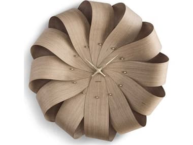 Nomon Brisa XL Oak  Polished Brass Wall Clock NOMBRIXLRI