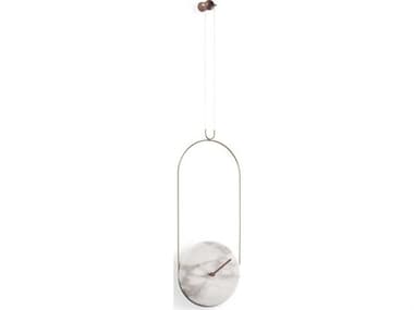 Nomon Colgante Brass Calacatta Gold Marble Wall Clock NOMCOLGG0MC
