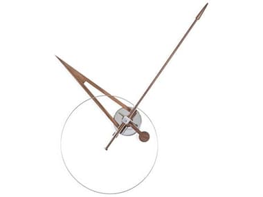 Nomon Cris Chrome White Walnut Wall Clock NOMCRN000BN