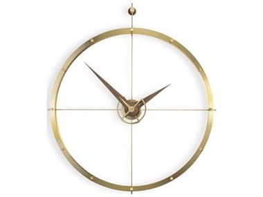 Nomon Doble Polished Brass Wall Clock NOMDOPREMG