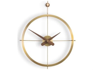 Nomon Dos Puntos Polished Brass Wall Clock NOMDPREMG