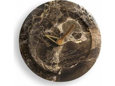 Nomon Bari Walnut Emperador Marble Wall Clock NOMHUGSE