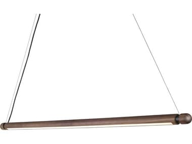 Nomon Linea 1-Light Walnut Graphite Brown Linear Island Pendant NOMLIHNBD