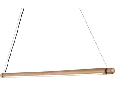 Nomon Linea 1-Light Oak Graphite Wood Linear Island Pendant NOMLIHRBD