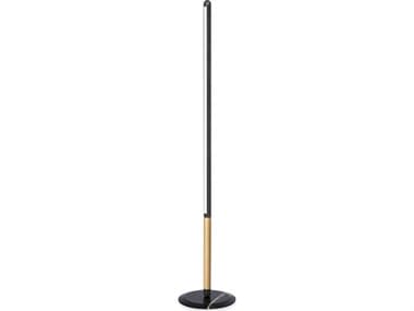 Nomon Linea Black Wood Brass Floor Lamp NOMLIUBGSAD