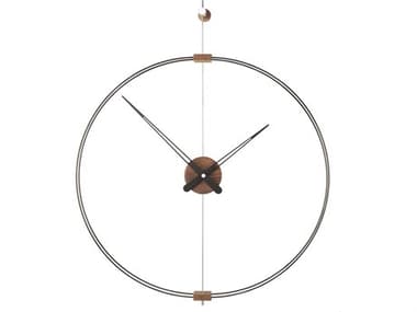 Nomon Mini Barcelona Black Brass Wall Clock NOMMBAR