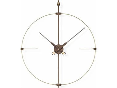 Nomon Mini Bilbao Brass Walnut Wall Clock NOMMBINPREM