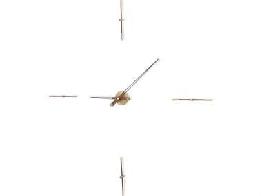 Nomon Merlin Polished Brass Walnut Wall Clock NOMMEDP040N