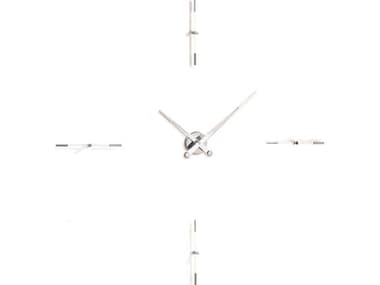 Nomon Merlin Chrome White Wall Clock NOMMEI004B