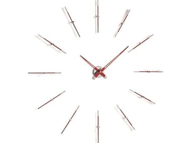 Nomon Merlin Chrome Red Wall Clock NOMMEI012R
