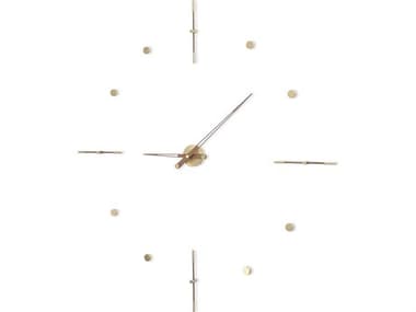 Nomon Mixto Polished Brass Walnut Wall Clock NOMMIDNG