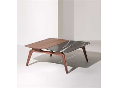 Nomon Mesa Rectangular Marble Walnut Coffee Table NOMMIDSNE