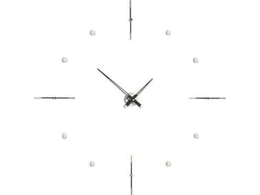 Nomon Mixto Chrome Black Wall Clock NOMMII000N
