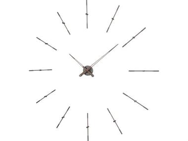 Nomon Mini Merlin Polished Brass Walnut Wall Clock NOMMMD120N