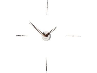 Nomon Mini Merlin Chrome Walnut Wall Clock NOMMMN04