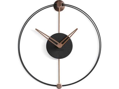 Nomon Nano Walnut Black Wall Clock NOMNANONN