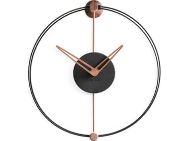 Nomon Nano Oak Black Wall Clock NOMNANONR