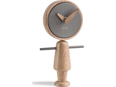 Nomon Nene Oak Graphite Clock NOMNERT