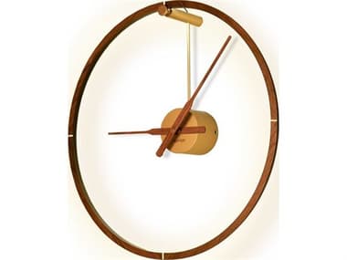 Nomon Mini Ombra Brass Walnut Wall Clock NOMOMMPREME