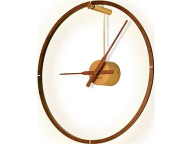 Nomon Mini Ombra Brass Walnut Wall Clock NOMOMMPREMW