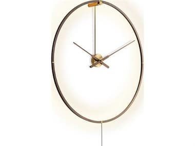 Nomon Ombra Brass Walnut Wall Clock NOMOMPREME