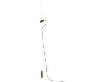 Nomon Onfa 1-Light Walnut Wood Brass Linear Mini Pendant NOMONFAPNG