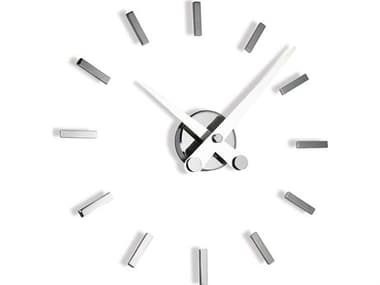 Nomon Puntos Chrome White Wall Clock NOMPSI012B