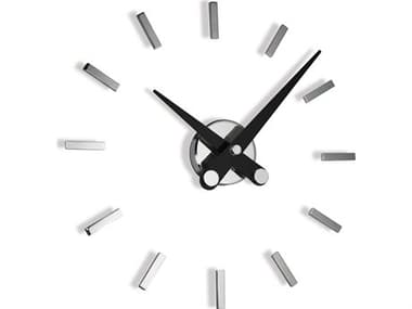 Nomon Puntos Chrome Black Wall Clock NOMPSI012N