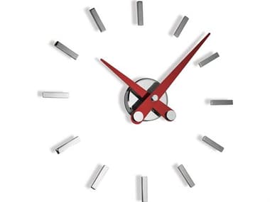Nomon Puntos Chrome Red Wall Clock NOMPSI012R