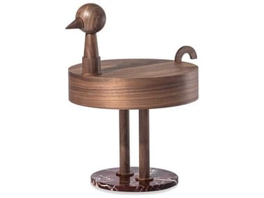 Nomon Rara Round Wood Walnut End Table NOMRA2NRO