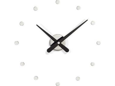 Nomon Rodon Mini Chrome Black Wall Clock NOMRML012N