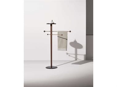 Nomon Toallero Walnut Emperador Marble Towel Rack NOMTOANE