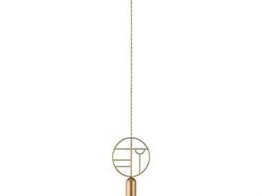 Nomon Wooden Dots 1-Light Brass Geometric Mini Pendant NOMWD01