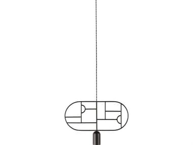 Nomon Wooden Dots 1-Light Black Geometric Pendant NOMWDB03