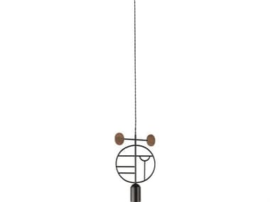 Nomon Wooden Dots 1-Light Black Walnut Geometric Mini Pendant NOMWDBN06