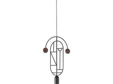 Nomon Wooden Dots 1-Light Black Walnut Geometric Pendant NOMWDBN07