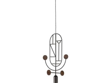 Nomon Wooden Dots 1-Light Black Walnut Geometric Pendant NOMWDBNS05