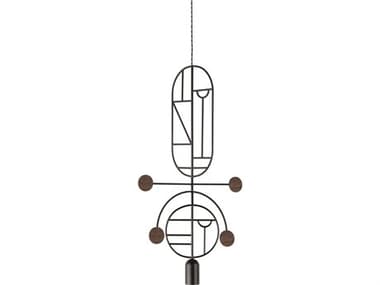 Nomon Wooden Dots 1-Light Black Walnut Geometric Pendant NOMWDBNS08