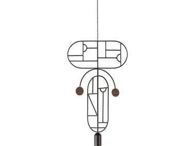 Nomon Wooden Dots 1-Light Black Walnut Geometric Pendant NOMWDBNS09