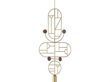 Nomon Wooden Dots 1-Light Brass Blue White Geometric Pendant NOMWDCS15