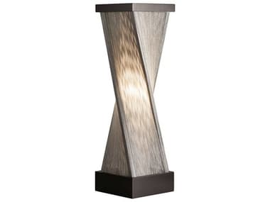 Nova Torque Espresso Satin Nickel Silver Fabric String Table Lamp NOV10272020