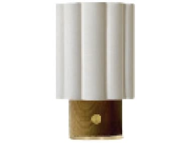 Nova Scalloped Weathered Brass & Walnut Buffet Lamp NOV1111802WB